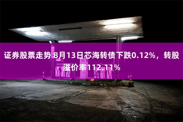 证券股票走势 8月13日芯海转债下跌0.12%，转股溢价率112.11%